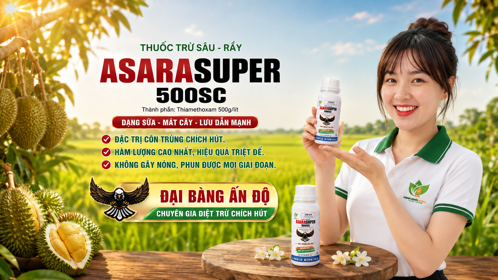 🔥 ASARA SUPER 500SC | CHUYÊN TRỊ CÔN TRÙNG CHÍCH HÚT.